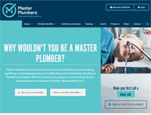 Tablet Screenshot of masterplumbers.org.nz